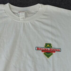 Boulder Station Hotel Casino‎ Las Vegas Graphic T-Shirt White Mens XL 1753